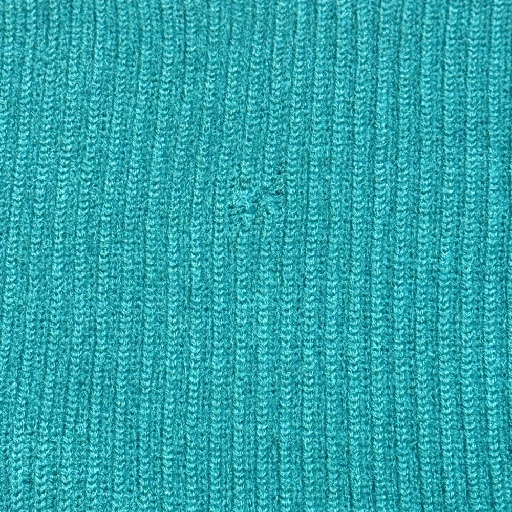 Gap Wool Sweater XL Vintage Blue Label Ribbed Polo Knit Forest Green Mens - Picture 4 of 7